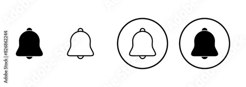 Bell Icon vector isolated on white background. Notification symbol. Bell vector icon