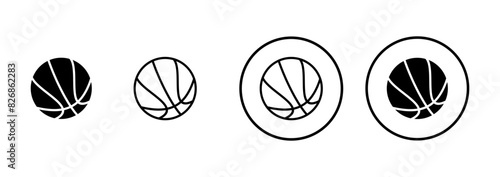 Basketball icon vector isolated on white background. Basketball ball icon. Basketball logo vector icon