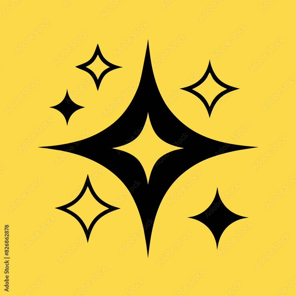 retro futuristic sparkle icons retro futuristic sparkle icons