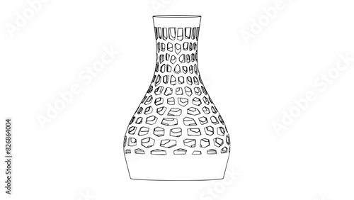 glass vase isolated
