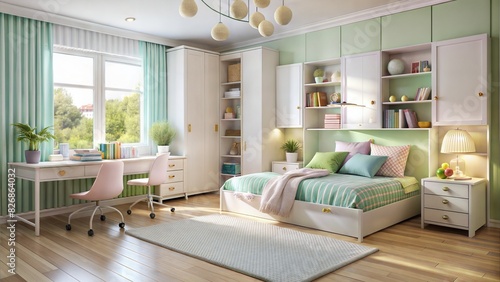modern children s bedroom in light colors