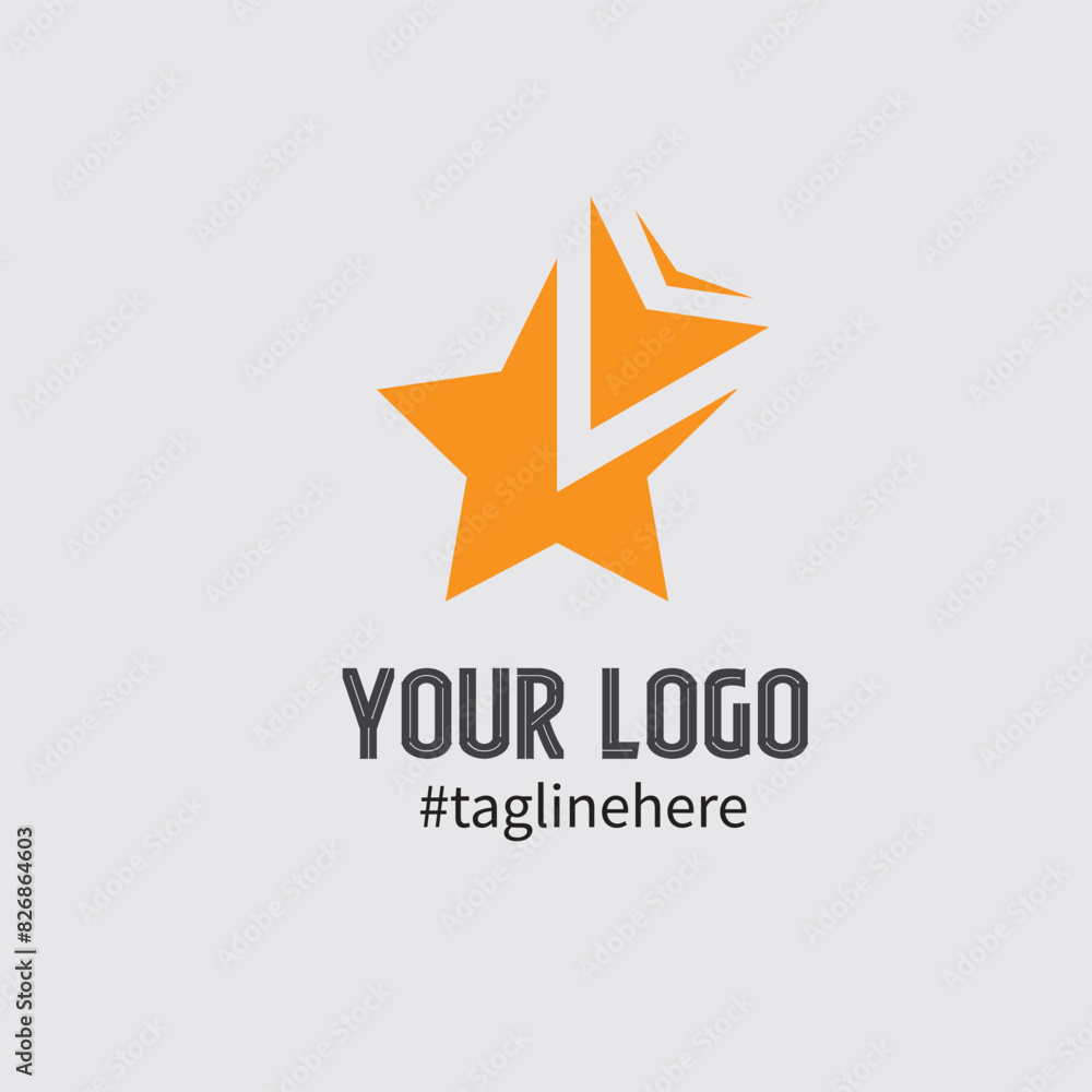 Obraz premium star logo, simple design, modern and cool