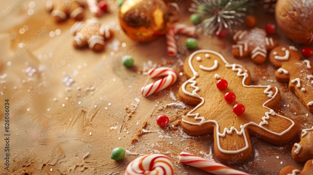 National Gingerbread Day background concept with space area for text National Gingerbread Day background concept with space area for text