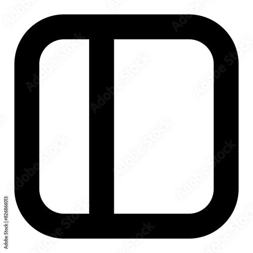 window grid 2 layout line icon for user interface website