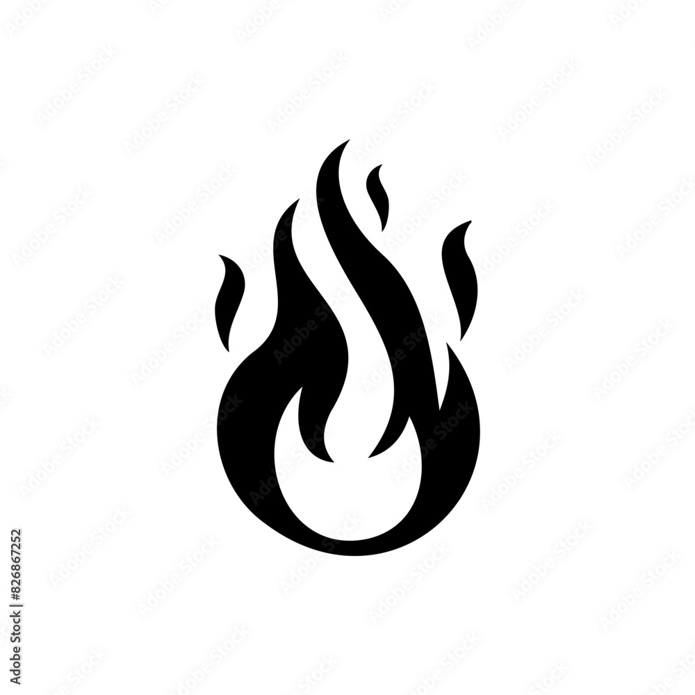 Vector silhouette graphic fireball flames dangerous combustion Vector silhouette graphic fireball flames dangerous combustion