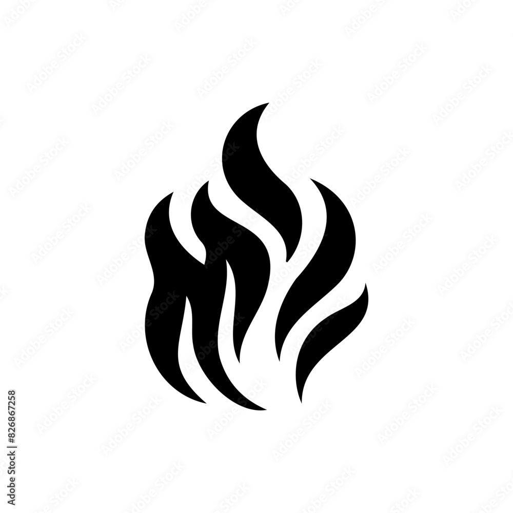 Vector silhouette graphic fireball flames dangerous combustion Vector silhouette graphic fireball flames dangerous combustion