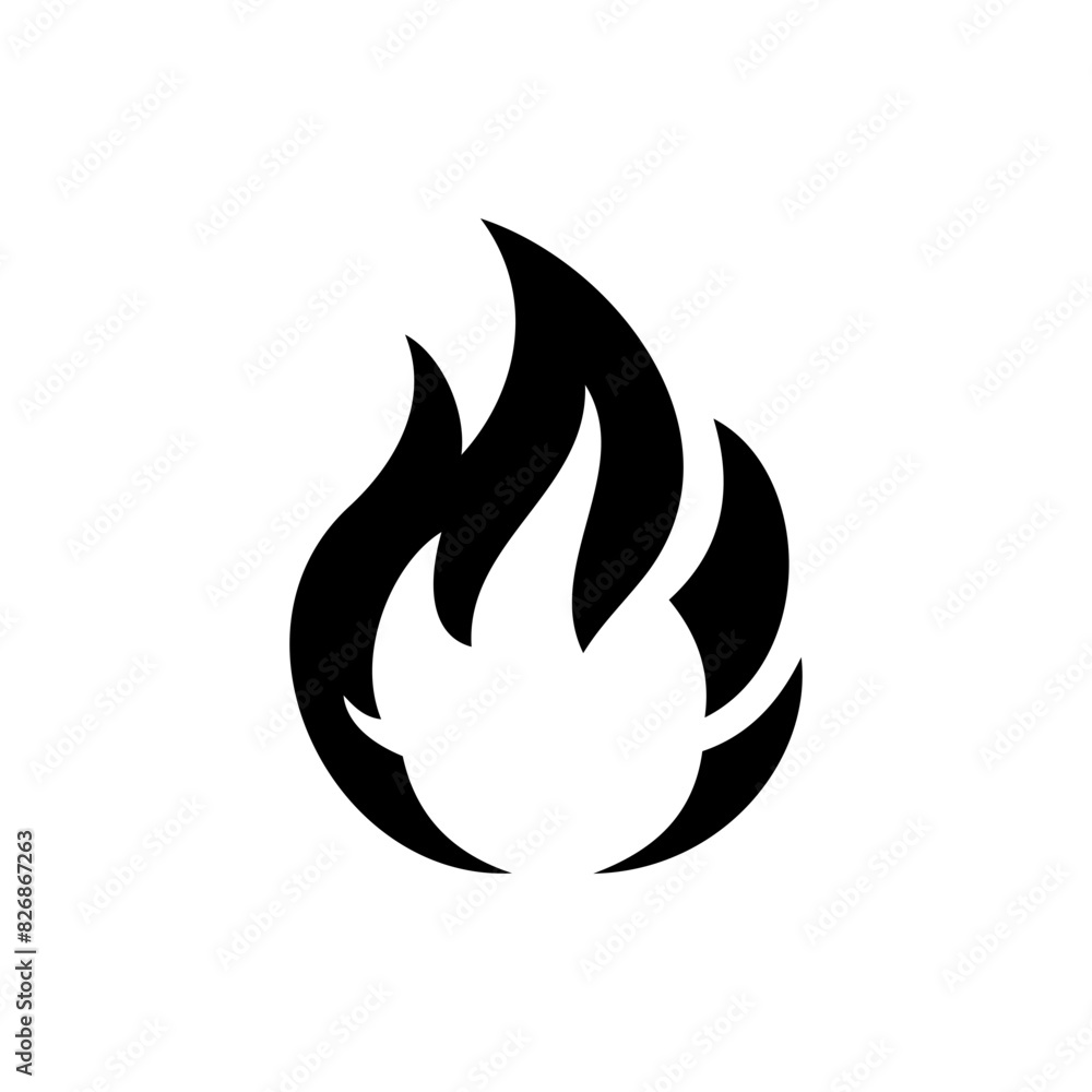 Vector silhouette graphic fireball flames dangerous combustion Vector silhouette graphic fireball flames dangerous combustion
