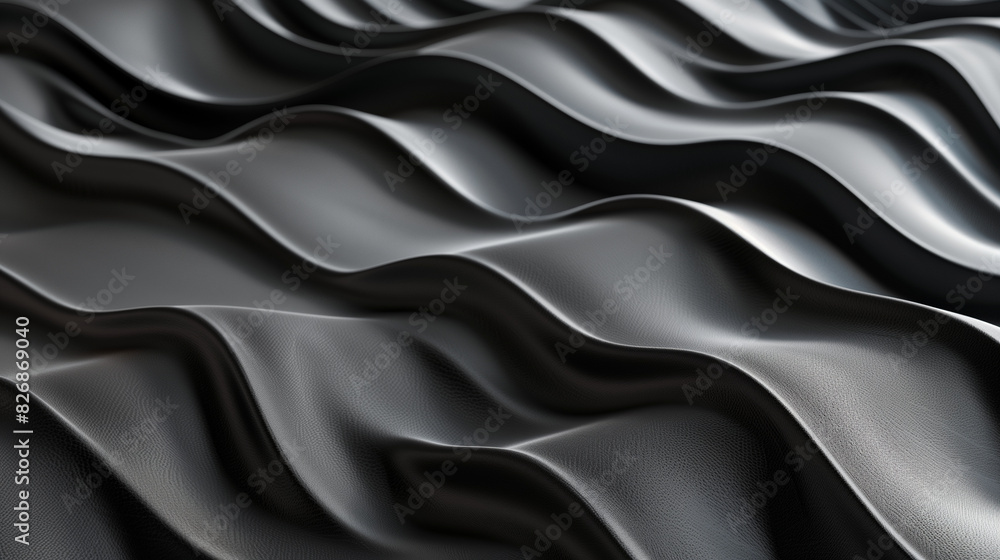 Abstract black and white wavy fabric texture with smooth flowing lines.. Abstract black and white wavy fabric texture with smooth flowing lines..