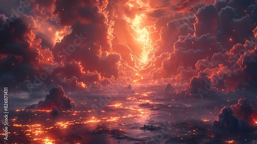 siliconbased alien with crystalline exoskeletons on a volcanic planet with rivers of lava and ashfilled skies photo