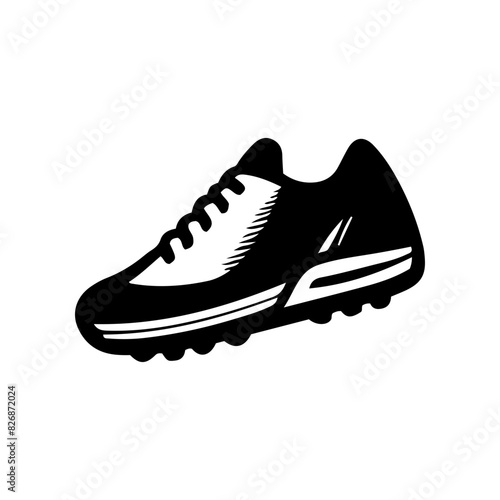 Baseball shoe silhouette design vector Elements for baseball