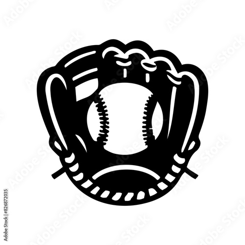 Baseball glove silhouette design vector Elements for baseball