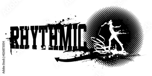 Rhythmic Gymnastics Banner Vector Illustration