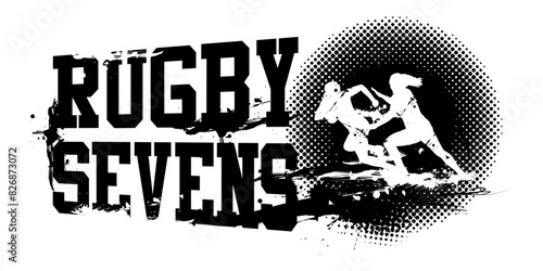 Rugby Sevens Female Banner Vector Illustration
