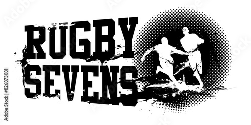 Rugby Sevens Male Banner Vector Illustration
