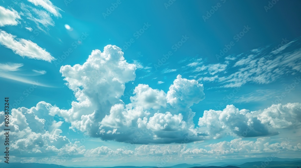 Scenic Blue Sky and Clouds View Scenic Blue Sky and Clouds View