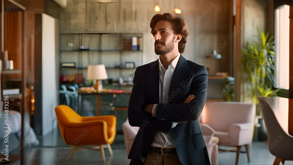 Confident Young Professional in Modern Office with Ai generated.
Confident Young Professional in Modern Office with Ai generated.