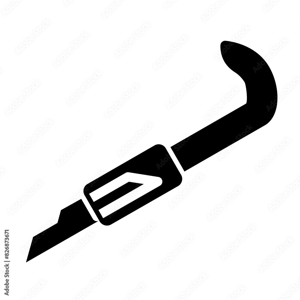 New Year's trumpet in glyph style New Year's trumpet in glyph style