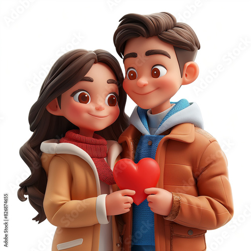 valentines day 3d illustration