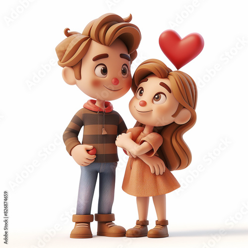 valentines day 3d illustration
