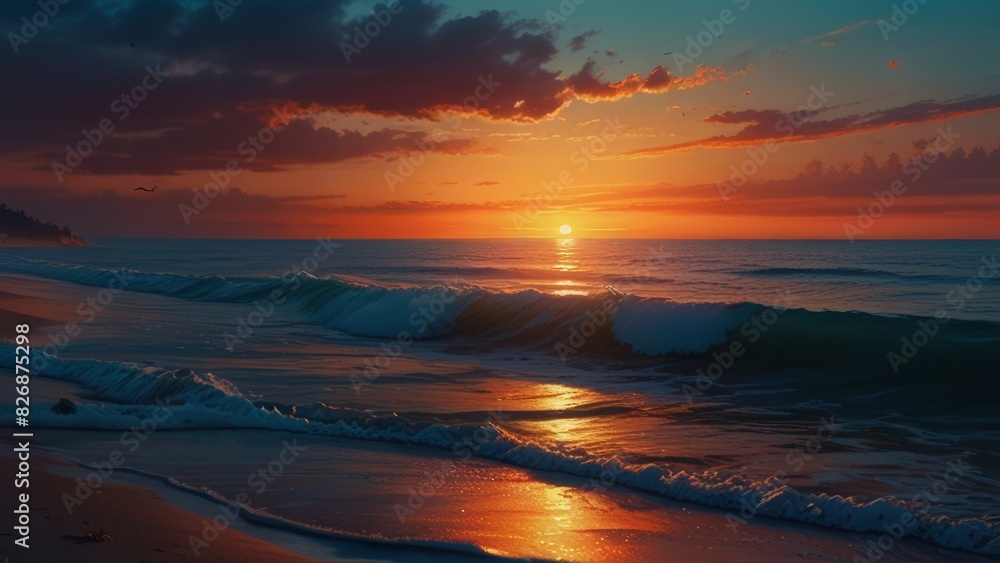 Amazing natural scenery of ocean waves Amazing natural scenery of ocean waves