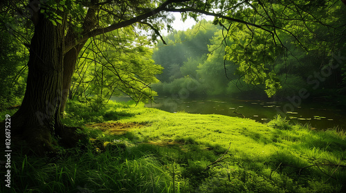 relaxing green landscape 