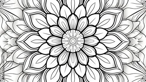 cover full page pattern colored page for adults  radial  full page with no boarder  symmetrical  detailed  mandala  abstract pattern 