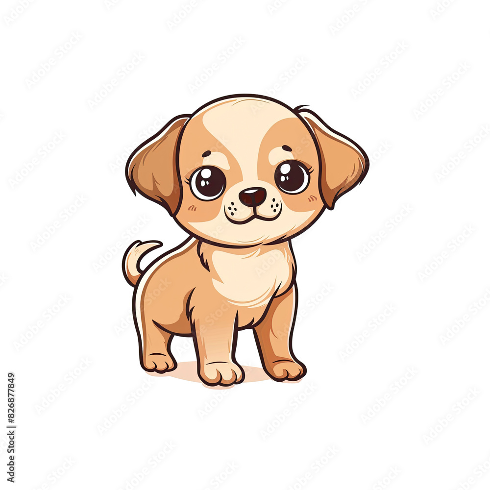 An Adorable Little Dog Cartoon, Cartoon Illustration An Adorable Little Dog Cartoon, Cartoon Illustration