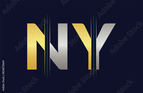 Unique NY letter logo Icon vector template.