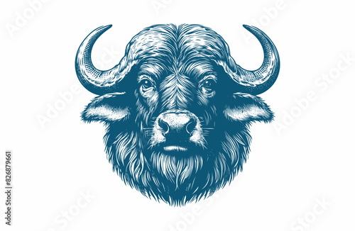 buffalo vintage illustration. isolated on white background