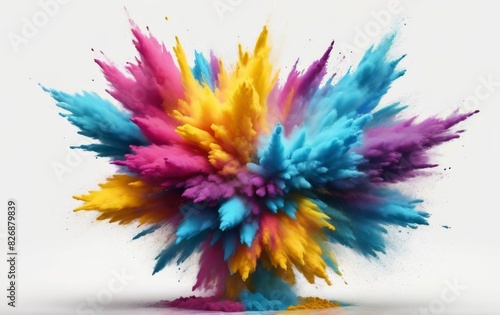 powder explosion colorful on white background © Easy