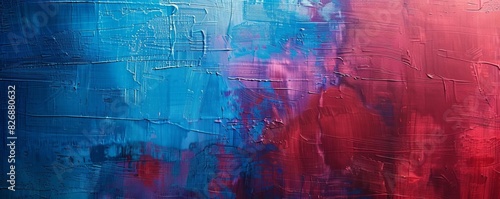 Abstract art with a focus on coding principles in a vibrant blue and red color scheme