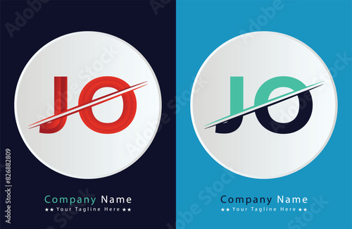 JO Letter Logo Template Illustration Design.