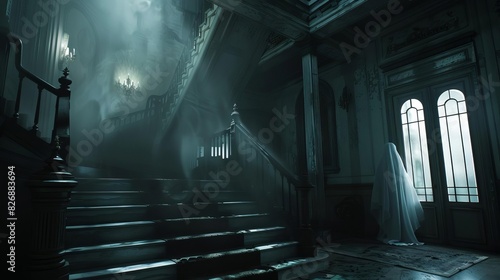 The ghostly resident of the mansion makes its presence known to all who dare to enter photo