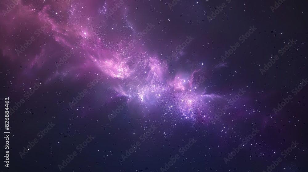 Wallpaper galaxy flat design side view nebula theme 3D render Analogous Color Scheme