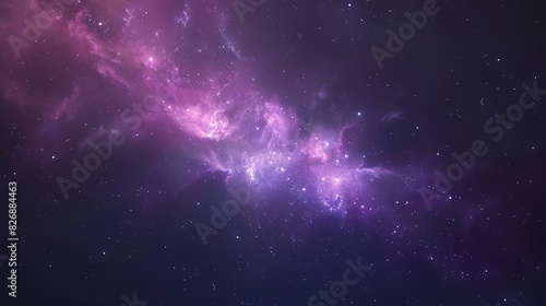Wallpaper galaxy flat design side view nebula theme 3D render Analogous Color Scheme