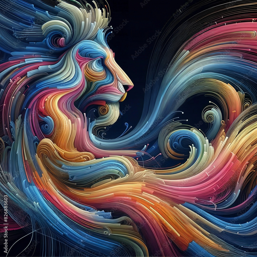 Obraz premium Beautiful abstract pattern Lion HD wallpaper