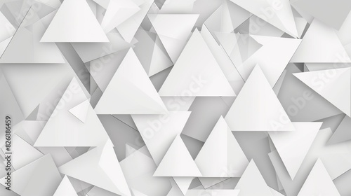 White and gray interlocking triangles modern abstract background. Vector illustration. photo