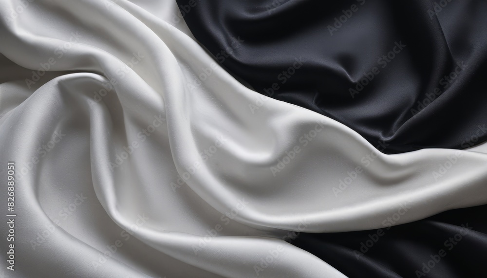 Fototapeta premium A white and black fabric with a pattern of stripes