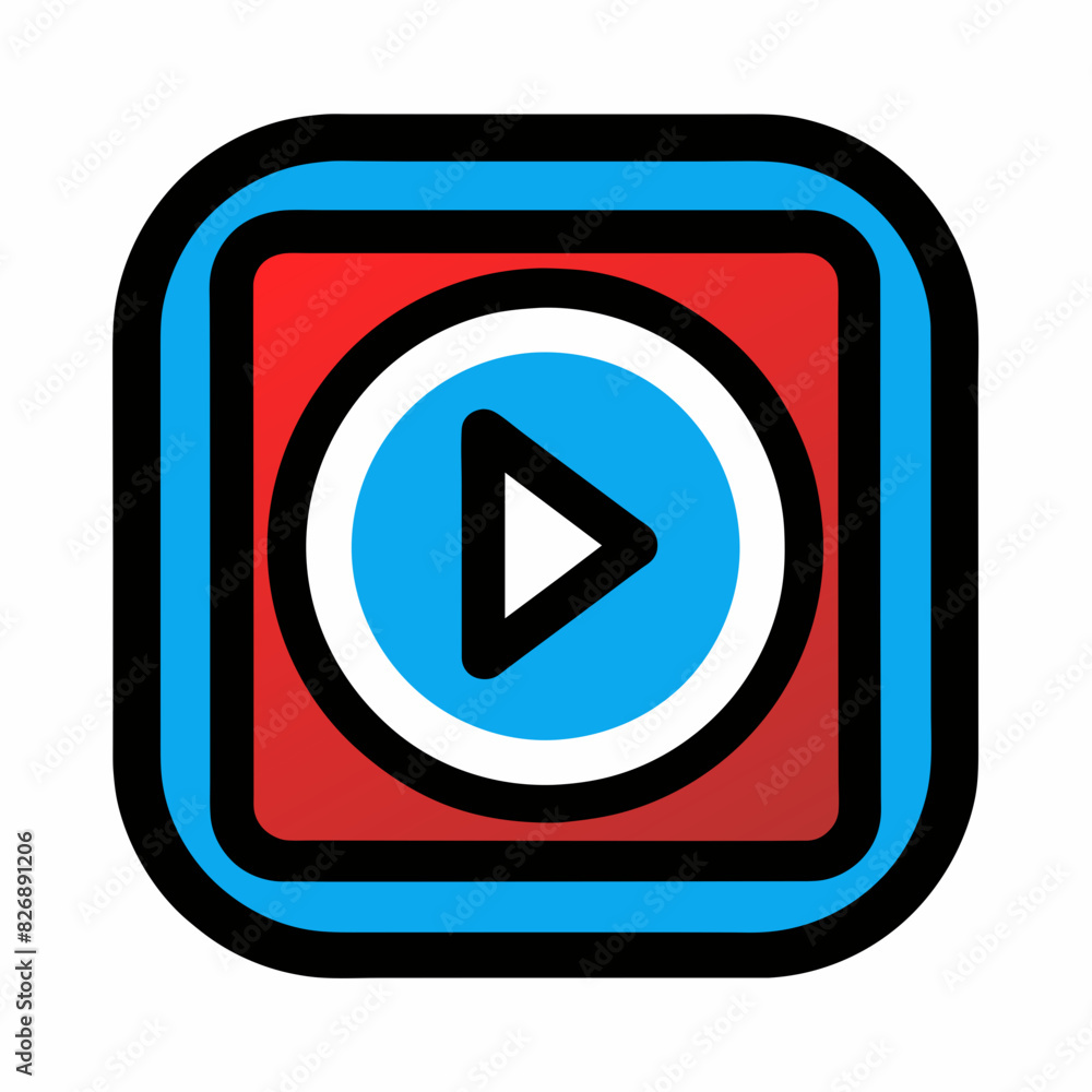 Multimedia Player Logo: Vector Illustration Multimedia Player Logo: Vector Illustration