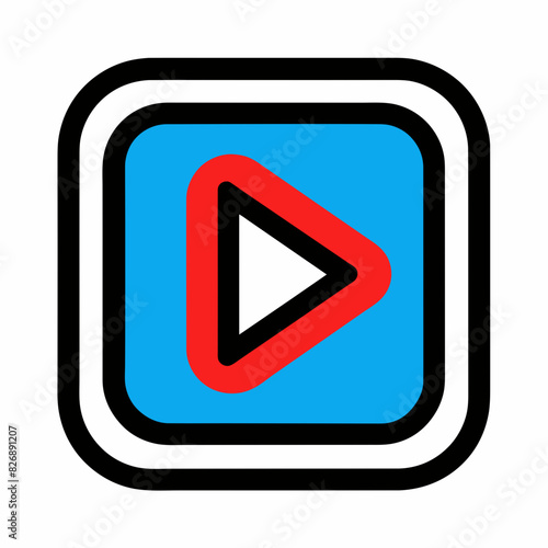 Multimedia Player Logo: Vector Illustration	