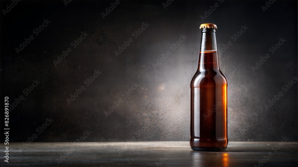 Dark beer with dark background and copy space Dark beer with dark background and copy space