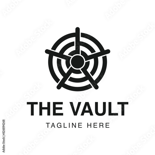 Vector Illustration of Vault. Safe Vector Illustration. Vault Lock vector. Perfect for logos, symbols and other graphics.