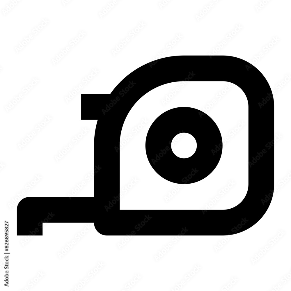 meter tape line icon for user interface meter tape line icon for user interface