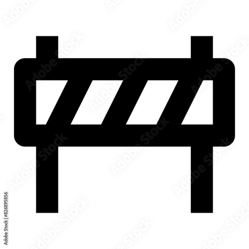 traffic barrier line icon for user interface