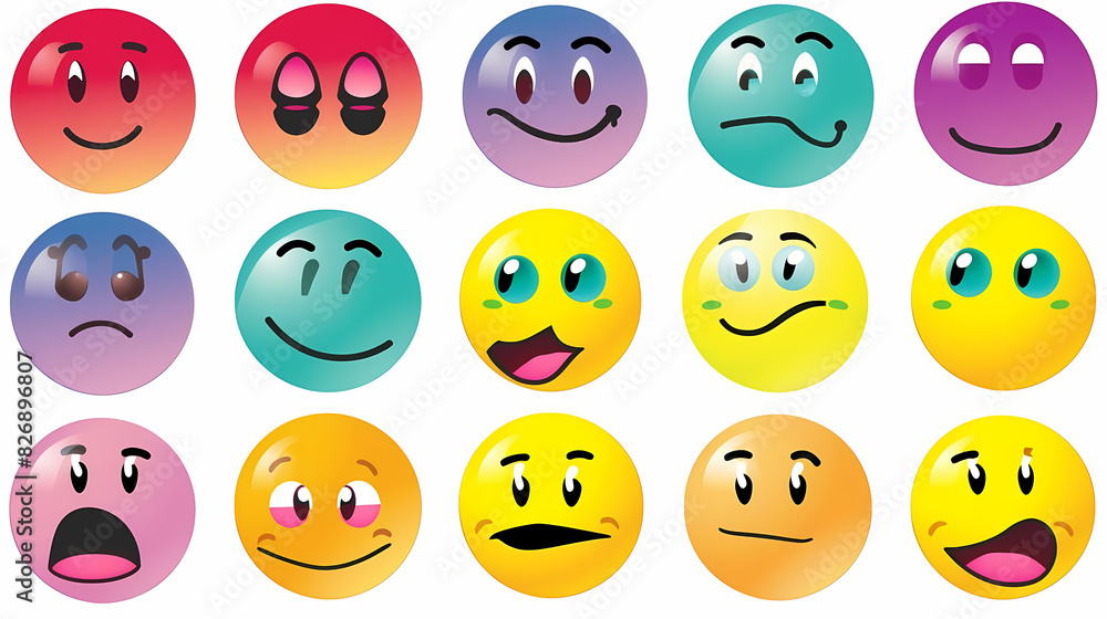 Fototapeta premium Emoticons conceptual art vector image,Sketch emoticons seamless pattern vector image.