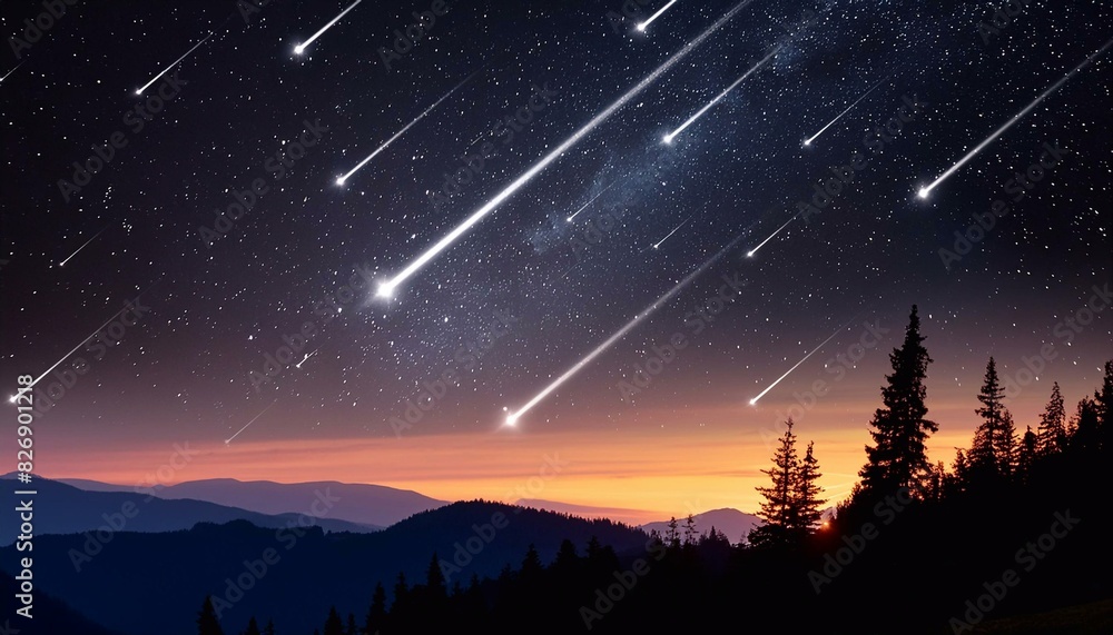 Meteor shower background Meteor shower background
