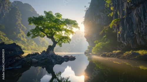 landscape of mountain lake and forest. forest with a lake wallpaper. landscape lake forest with fog wallpaper. landscape forest with lake and fog. landscape with a lake and mountains.