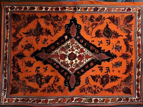 thai style fabric pattern, decoration, carpet, design, art, architecture,Ai generated 