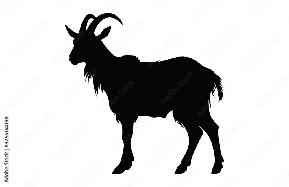 Goat Silhouette Vector art isolated on a white background