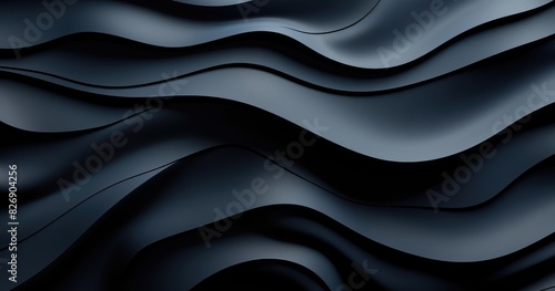 Abstract Black Curved Lines Design 